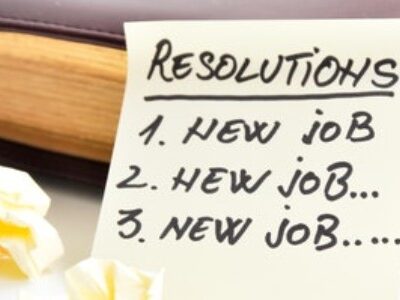 New Years Resolutions List with New Job as the top three