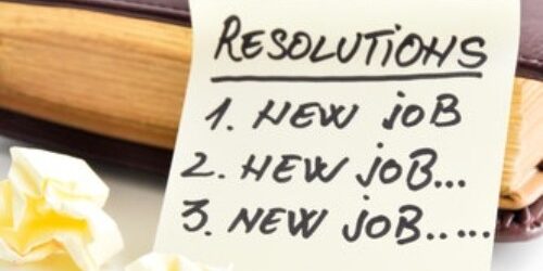 New Years Resolutions List with New Job as the top three