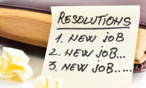 NewJob New Years Resolutions List with New Job as the top three