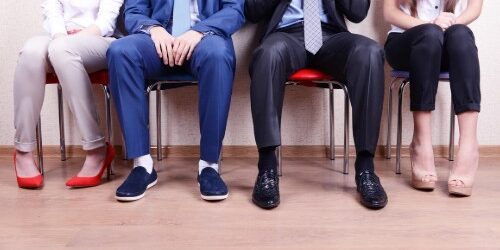 Group of people waiting for a job interview