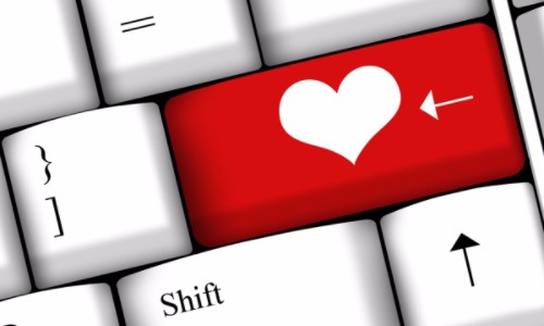 Love Keyboard with red heart on the Enter Key