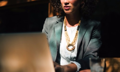 JobSearch Woman Looking for a Job while Working Full Time