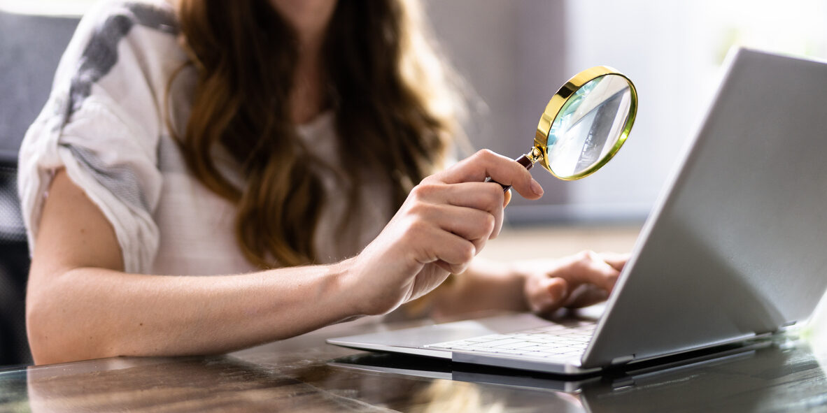 Searching Online Content On Laptop Computer